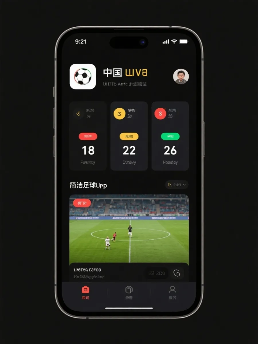 足球直播App界面展示